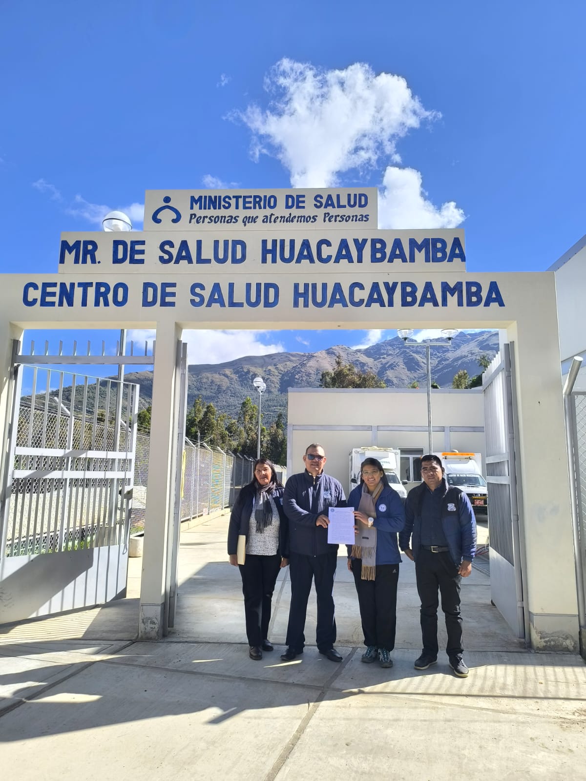 CONVENIO INTERINSTITUCIONAL ENTRE EL IESTP TINYASH Y EL CENTRO DE SALUD HUACAYBAMBA